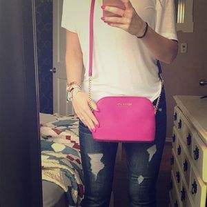 Michael Kors Tropical Pink Crossbody/Shoulder Bag